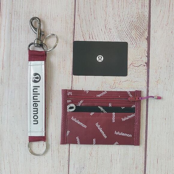 Lululemon handmade credit card ID coin holder keychain set - Picture 5 of 8